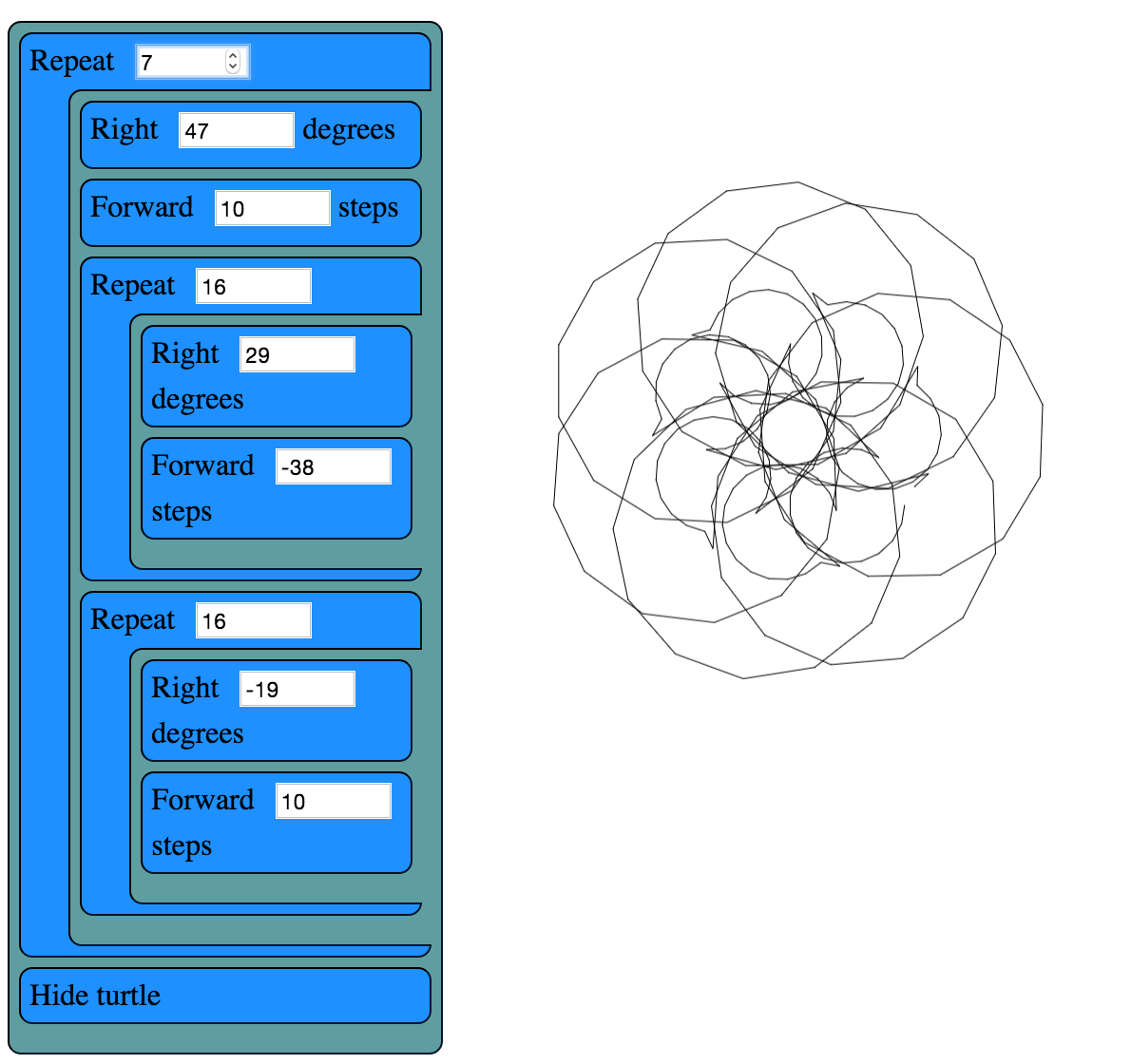 Example of Turtle Code Running Example of Turtle Code Running
